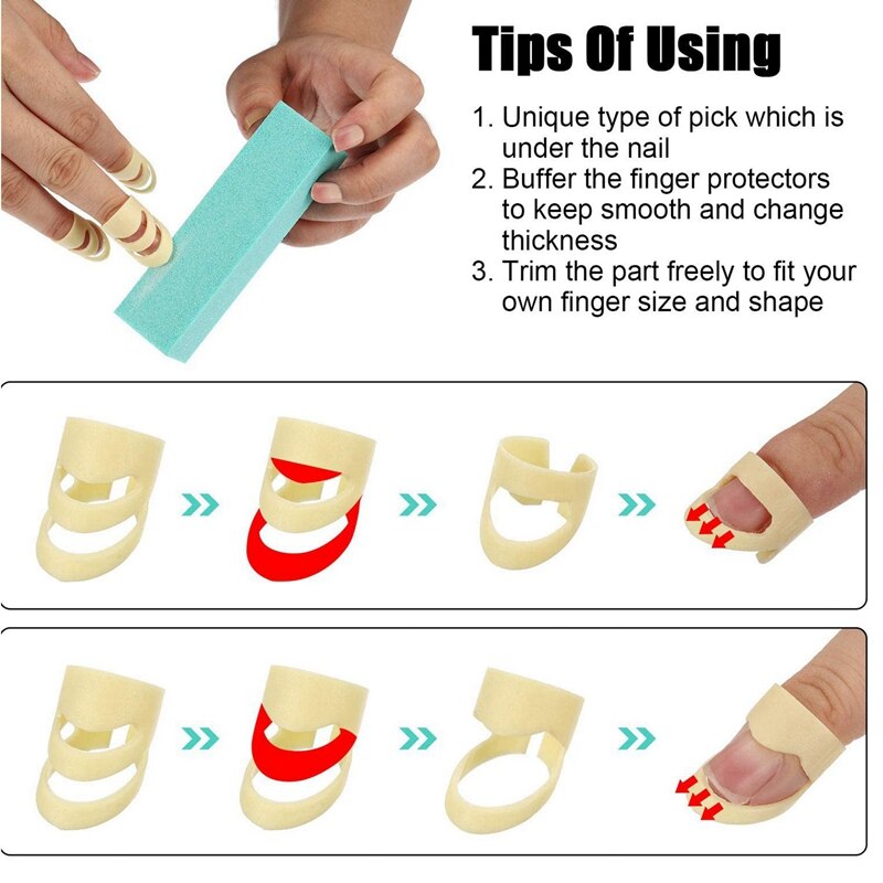 8 stuks gitaarplectrums verstelbare vingerplectrums duimplectrums middelgrote en grote plastic plectrums voor gitaar bas banjo ukelele