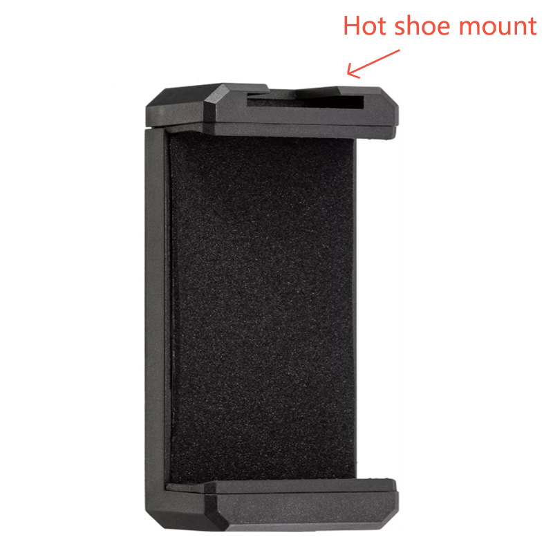 Verstelbare Telefoon Statief Mount Houder Camera Shoe Tripode &amp; Universal Mini Smartphone Clip Telefoon Houder Voor Dslr Huawei, xiaomi: Clip with hot shoe