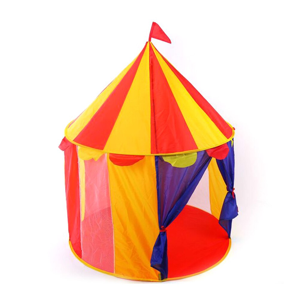 Ridder Kasteel Patroon Kids Tent Picknick Draagbare Game Huis Yurt Kinderen Tent Voor Indoor Outdoor Fun (Geel)