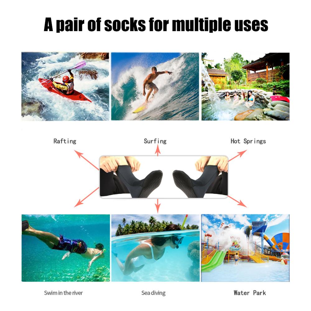 3mm Neoprene Diving Socks Boots Water Shoes Anti Slip Beach Warm Wetsuit Shoes Snorkel Surfing Swim Socks for Men Women