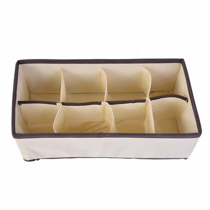 6/7/8/24 Grids Underwear Bra Storage Box Foldable Drawer Organizers Socks Storage Bag Cabinet Socks Storage Boxes: C