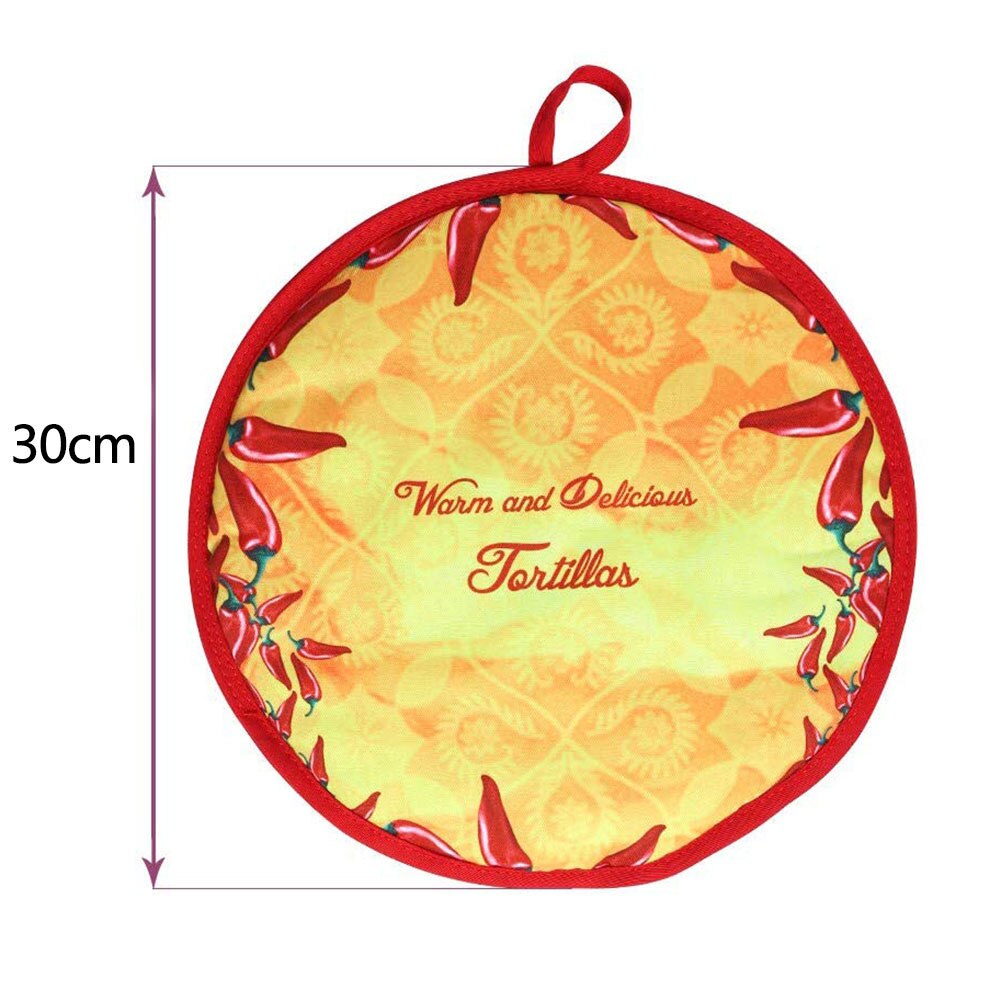 30cm Warmer Pouch Microwave Oven Lunch Bag Tortilla Warmer Insulated Safe Cotton Fabric Pouch, Food Warmer Holde Durable Baskets