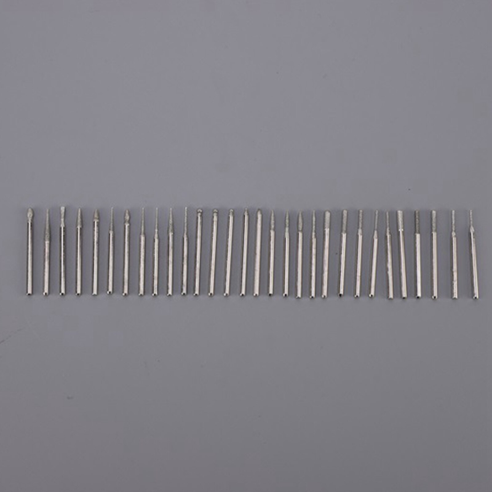 30Pcs 2.35/3.0Mm Diamond Burs Set Shank 140 Grit Sieraden Rotary Dremel Carving Tool Burr Bits Boor voor Graveren Rotary Tool