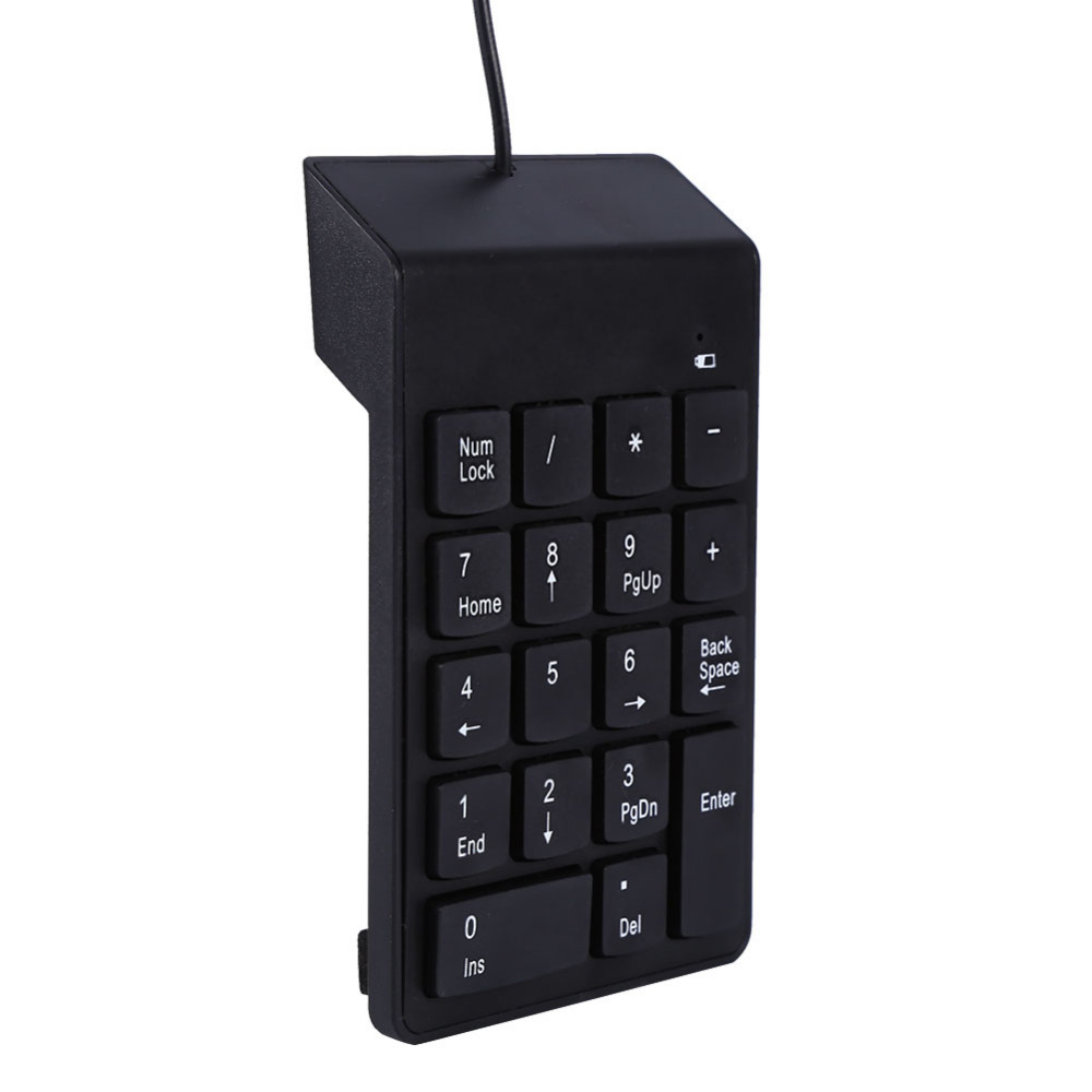 Godt numerisk tastatur usb wire mini tastatur til bærbar stationær pc pro computer numerisk tastatur 18 taster universal