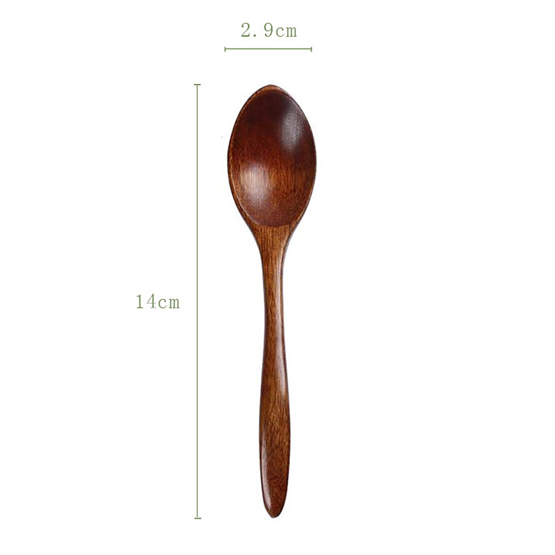 de cuchara de sopa de leche con miel de madera maciza, vajilla de madera con mango largo, cuchara para agitar el café, palo, juegos de accesorios de cocina