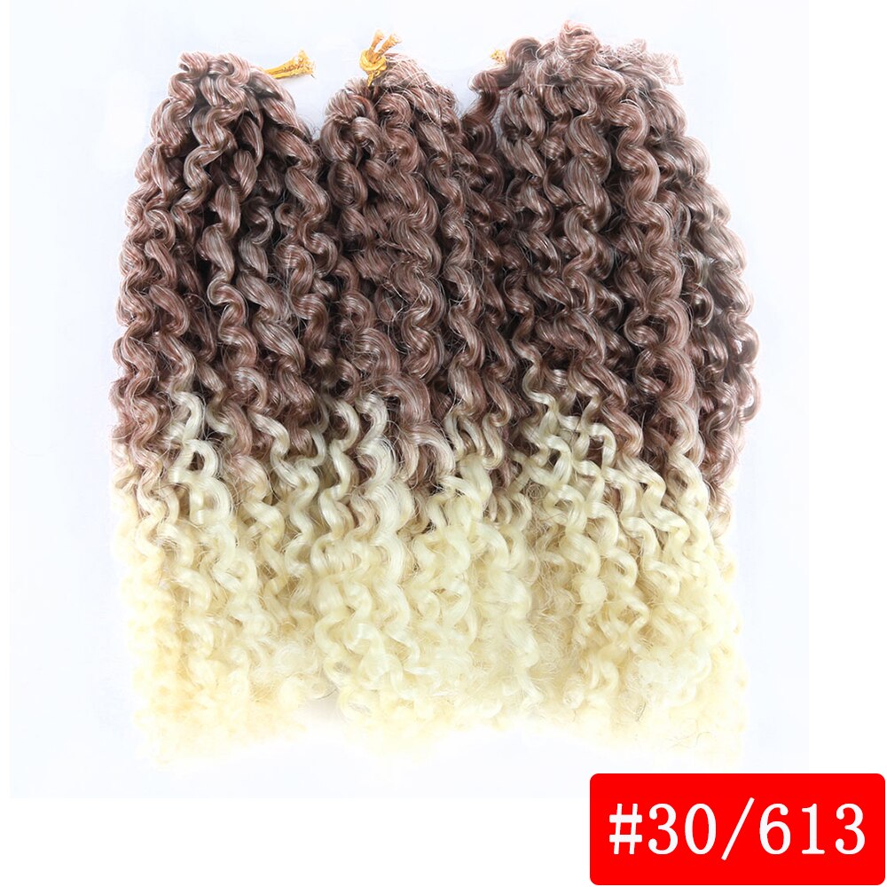 8 Inches 3 Stks/pak 60 Strengen Marley Vlechten Afro Kinky Gehaakte Vlechten Synthetische Vlechten Hair Extensions Voor Vrouwen: 24/613