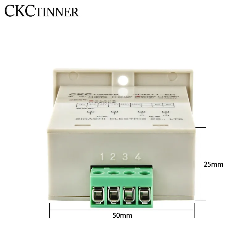 Contador Digital JDM11-6H pantalla contador Industrial electrónico DC 12V 24V 36V AC 110V 220V 380V interruptor de proximidad sensor cuenta