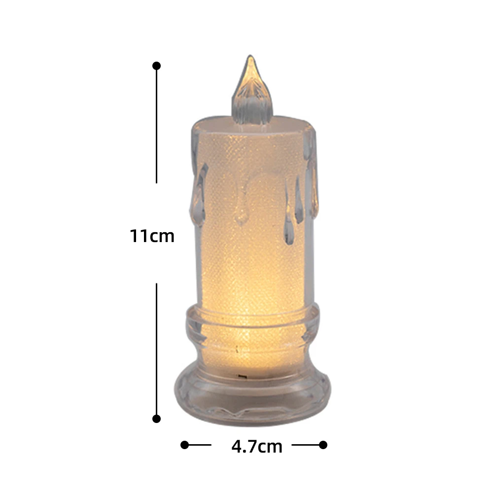 Led Candles Light Flameless Candle Battery Power Plastic Pillar Flickering Candle Light for Home Party Halloween Xmas Decor: Red