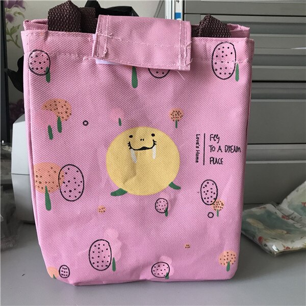 Bolsa térmica isolada para almoço, portátil, caixa, crianças, desenho animado, animal, praia, piquenique, feminino, menino, bolsa cooler, bolsa de mão: 2