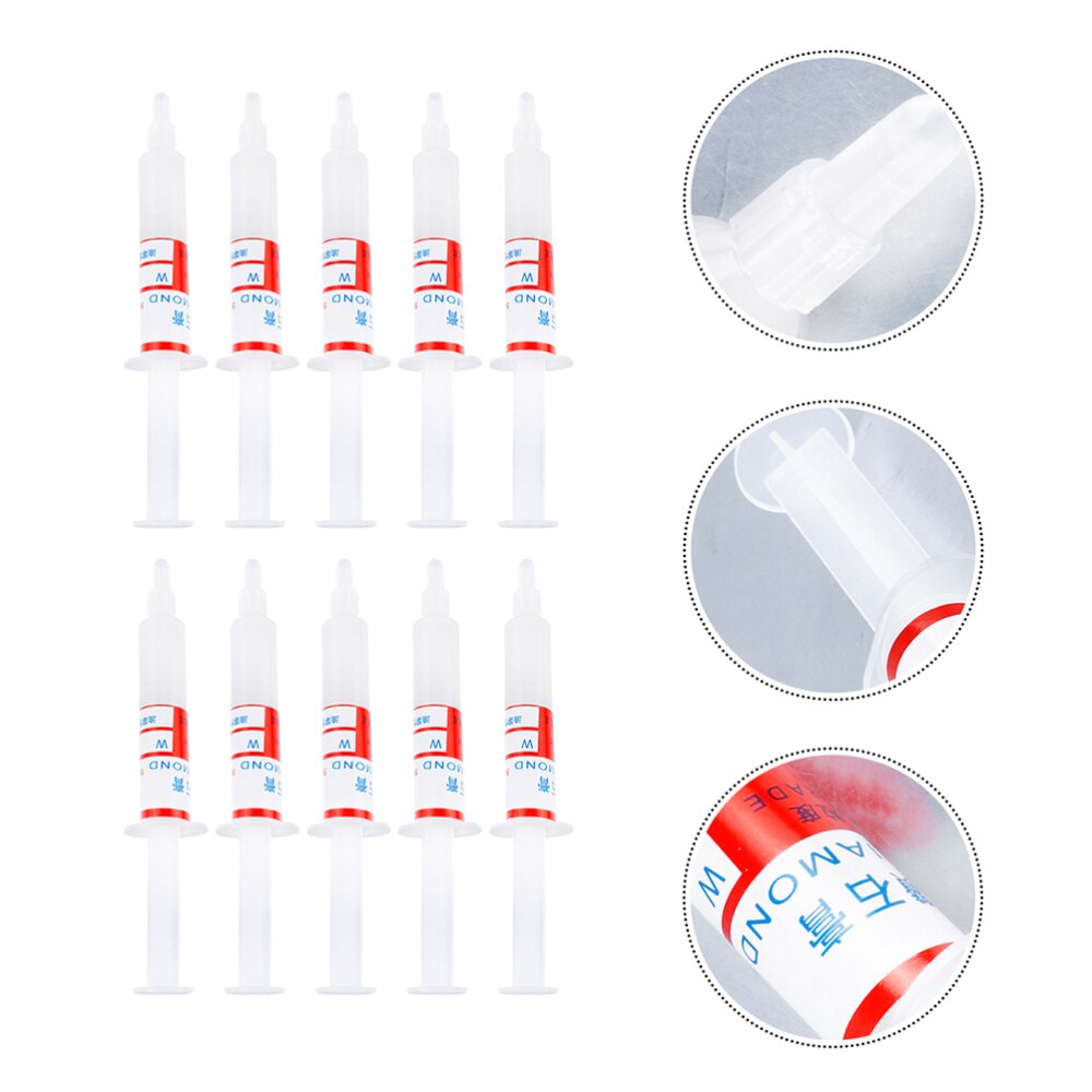 10Pcs Lapping Diamond Abrasive Paste Needle Tube Polishing Paste W0.5 10000 Grit