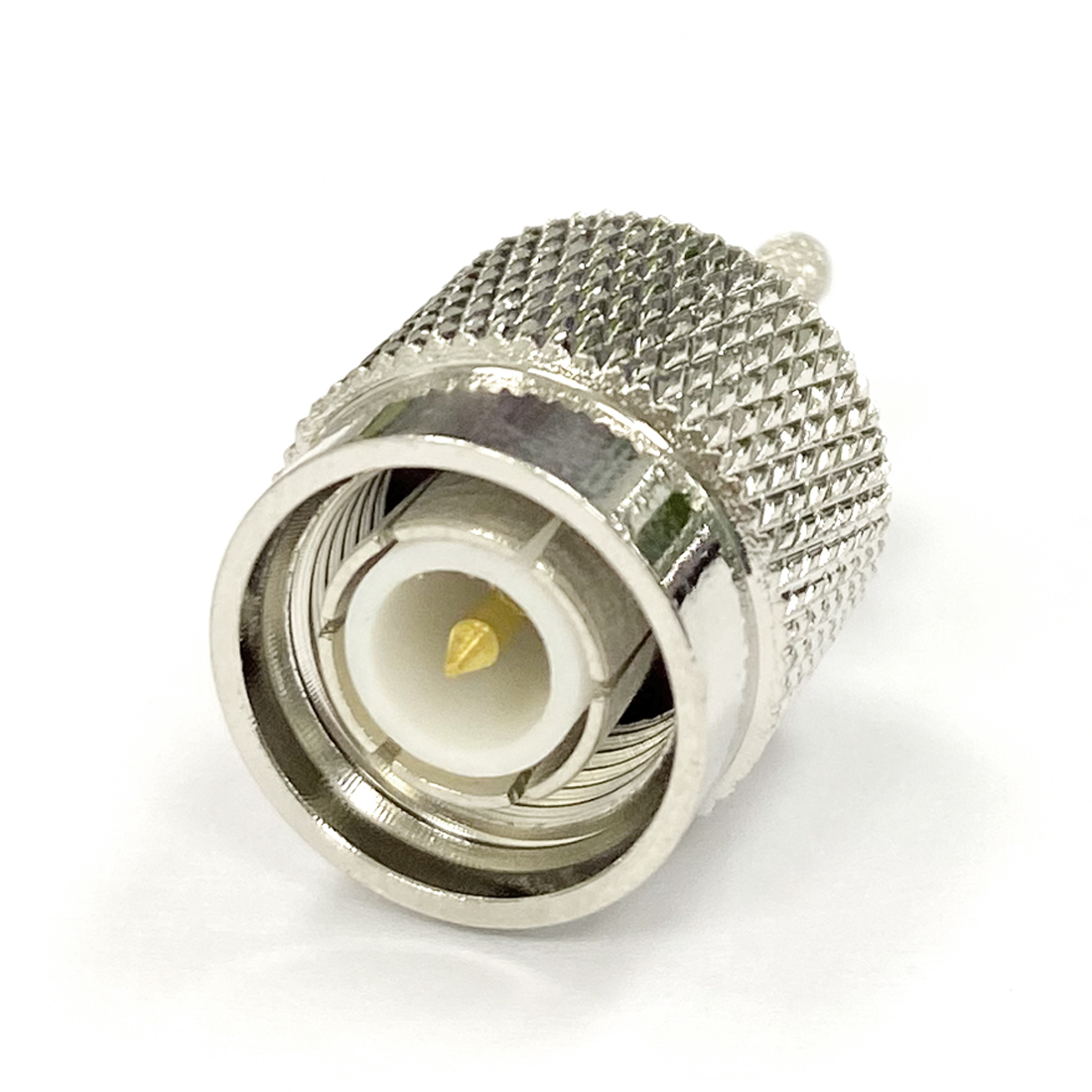 Conector TNC macho RF coaxial, engarce para Cable RG316 RG174, níquel recto,