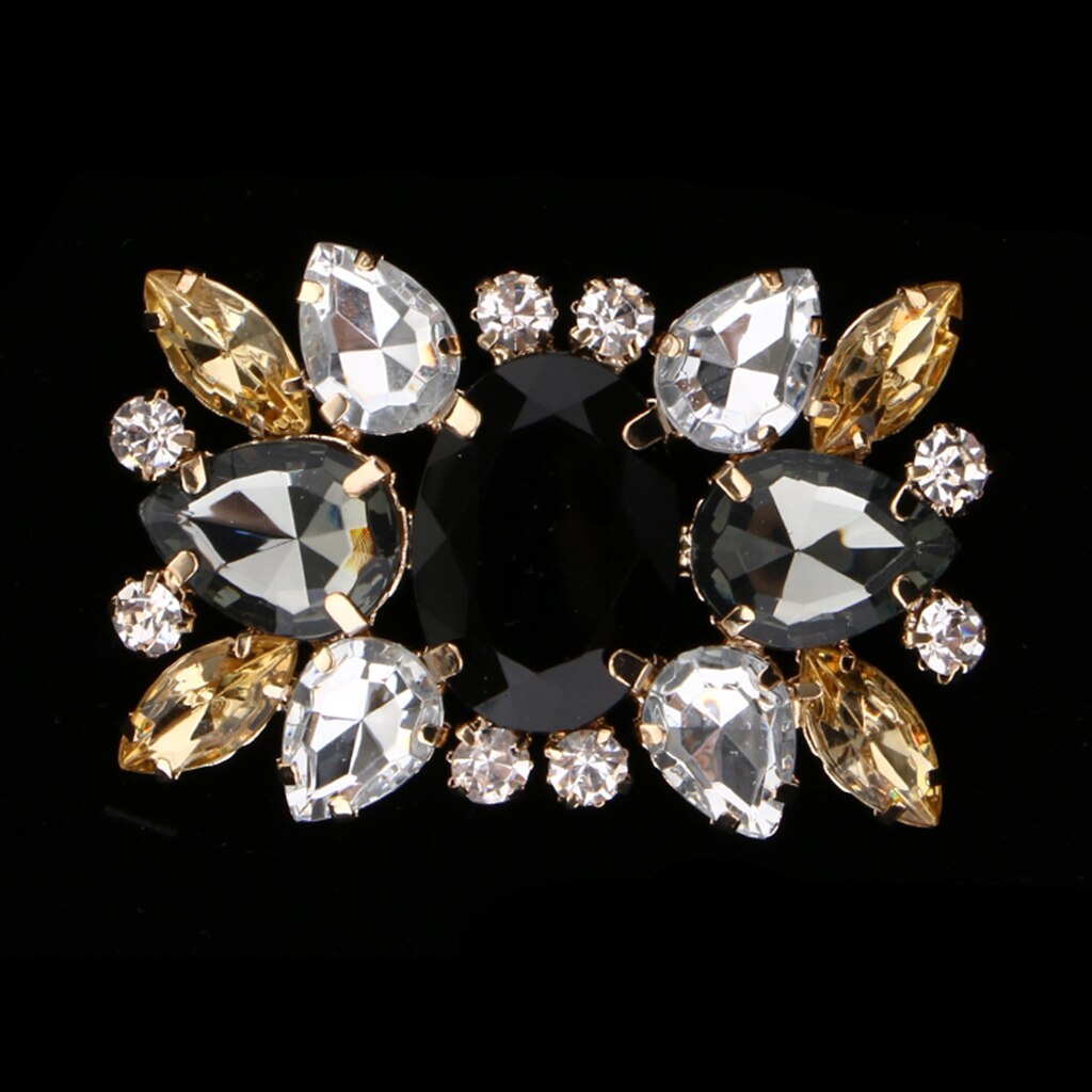 Metalen Clip Schoen Gesp Versierd Met Strass Voor Luxe Kristal Schoen