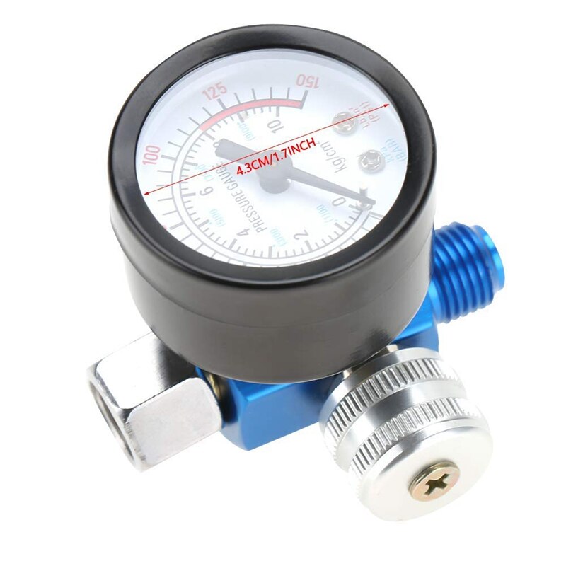 1PCS 1/4Inch-NPT Air Pressure Regulator Kit Air Adjusting Valve Regulator With Gauge For Spray Tools And Pneumatic Tools