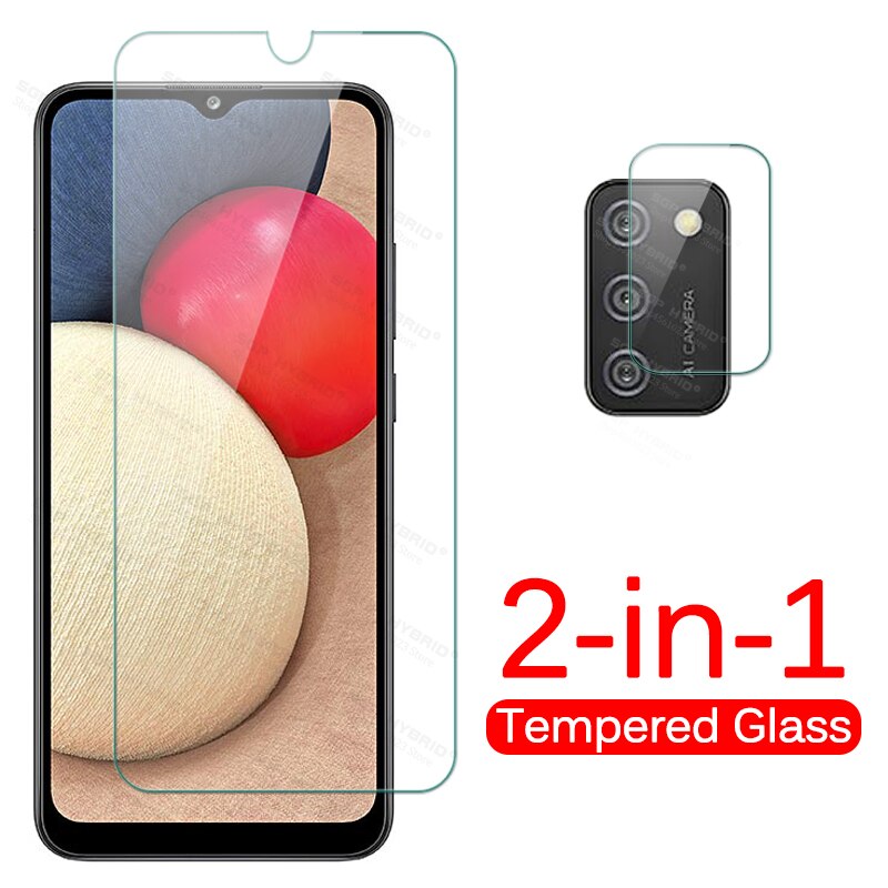 2in1 Für Samsung Galaxis A02s Kamera Objektiv Anzeige-schutzfolie Für SamsungA02s GalaxyA02s SM-A025F/DS Gehärtetem Glas Schild