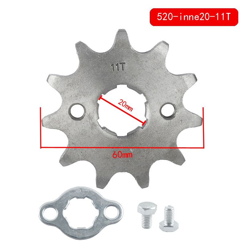 520 10t 11T 12T 13T 14T 15T 16T 17T 18T 19T 20T Dente 20mm ID Pignone motore anteriore adatto fossa bicicletta ATV Parte del motociclo: Lavanda