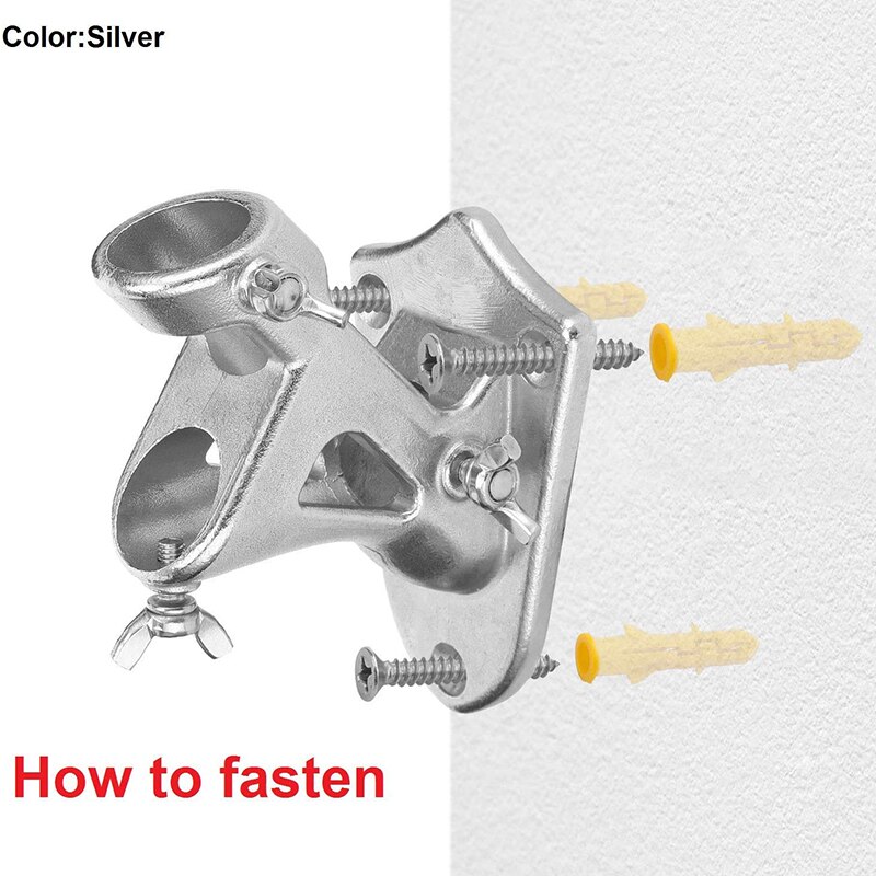 Roestvrij Staal Vlaggenmast Beugel 2 Posities Muur Gemonteerde Huis En Vastgoed Vlaggenmast Beugel Zilver
