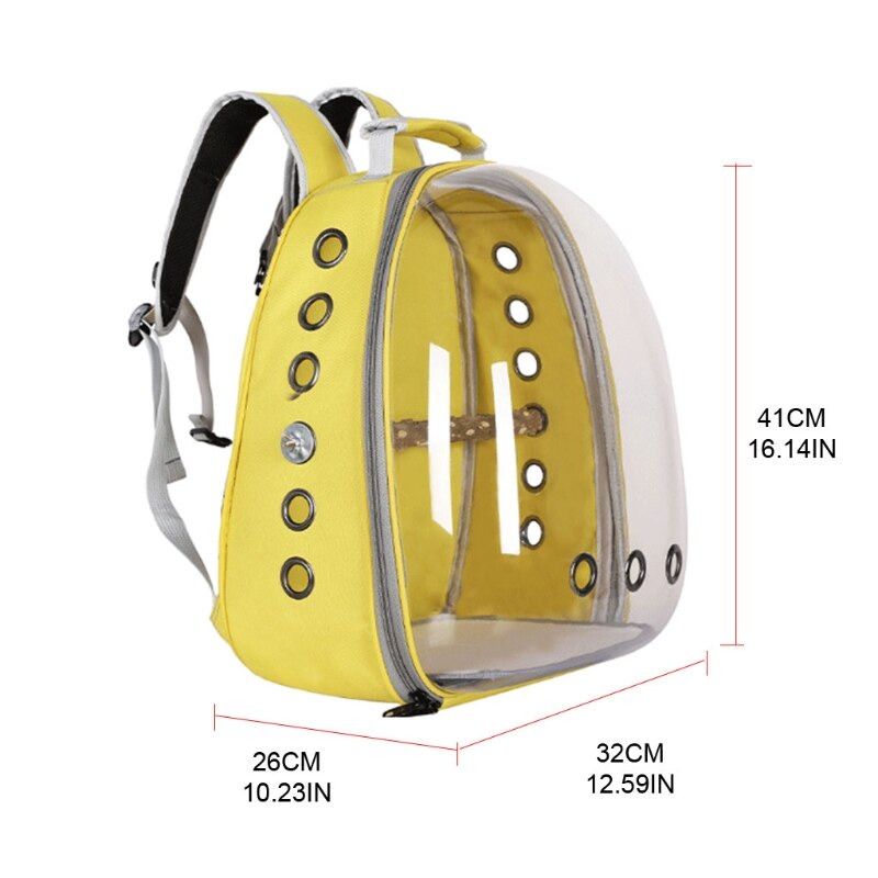 Bird Carrier Backpack, Bubble Bird Travel Carrier Backpack with Standing Perch