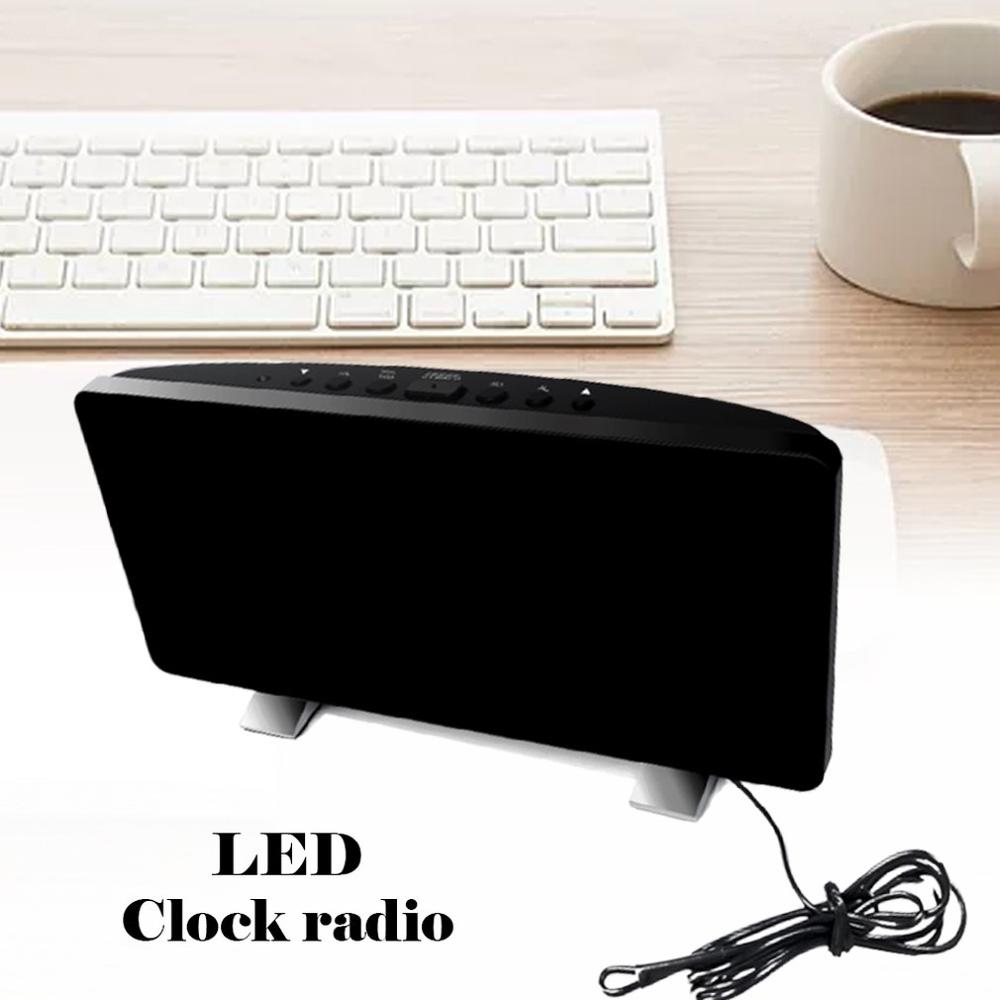 Led Radio réveil Snooze horloge électronique bureau horloge chambre bureau Usb charge réveil