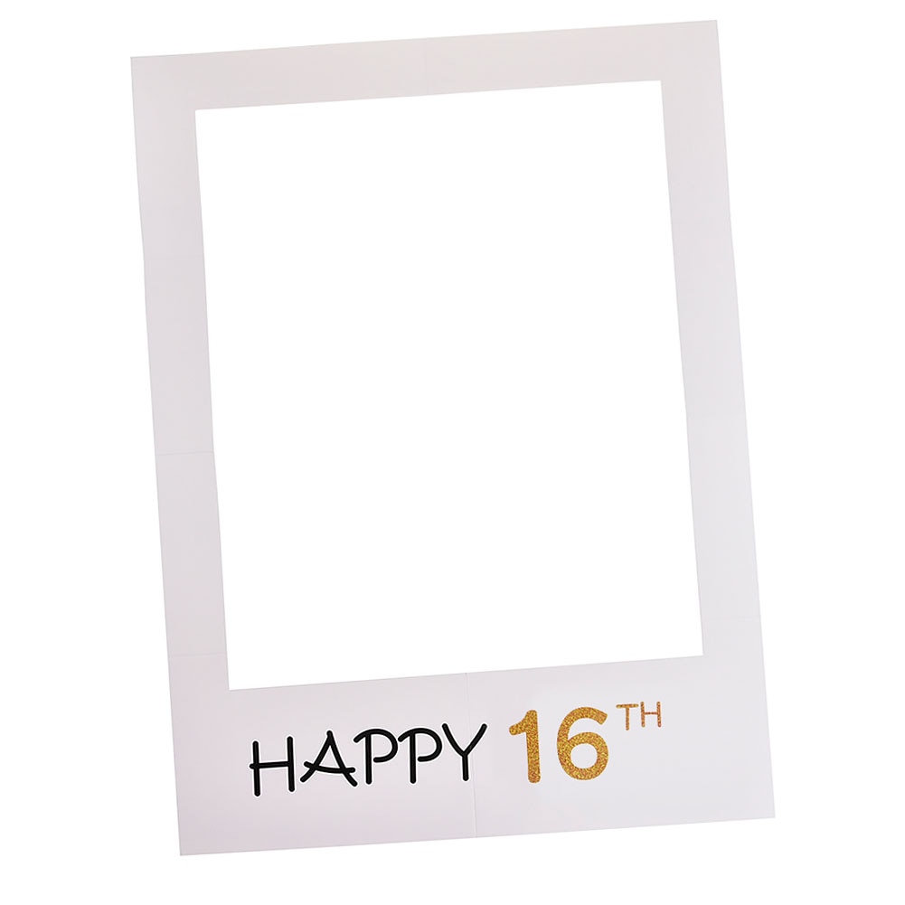 1st/16/18/21/30/40/50/60th Birthday Party Photo Frame Selfie Decoration Booth Photograph Props