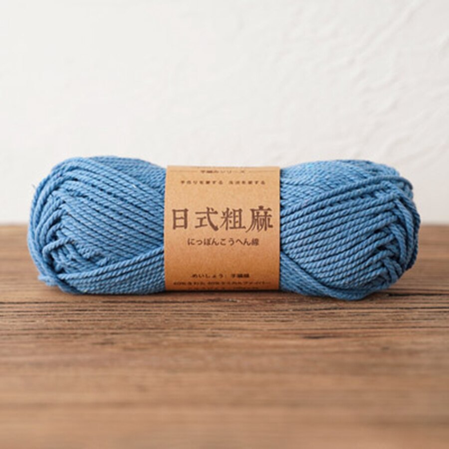 Hilo de algodón grueso de estilo japonés respetuoso con el medio ambiente, 50g, antipelusas, alta tenacidad para ganchillo a mano, bolso, sombrero