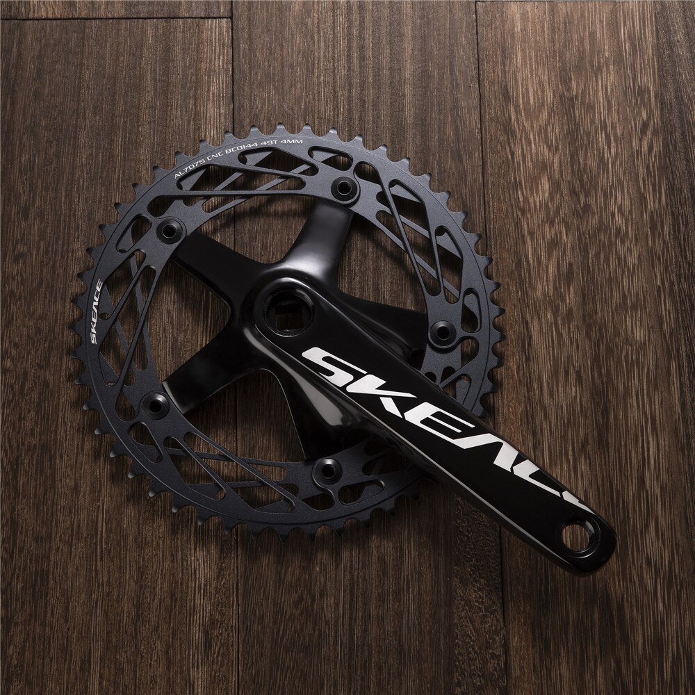 rask gir sykkel krank 49t kranksett spor rask krank fixie sykkel deler firkantet skrog 165mm bcd 144mm sykkel deler