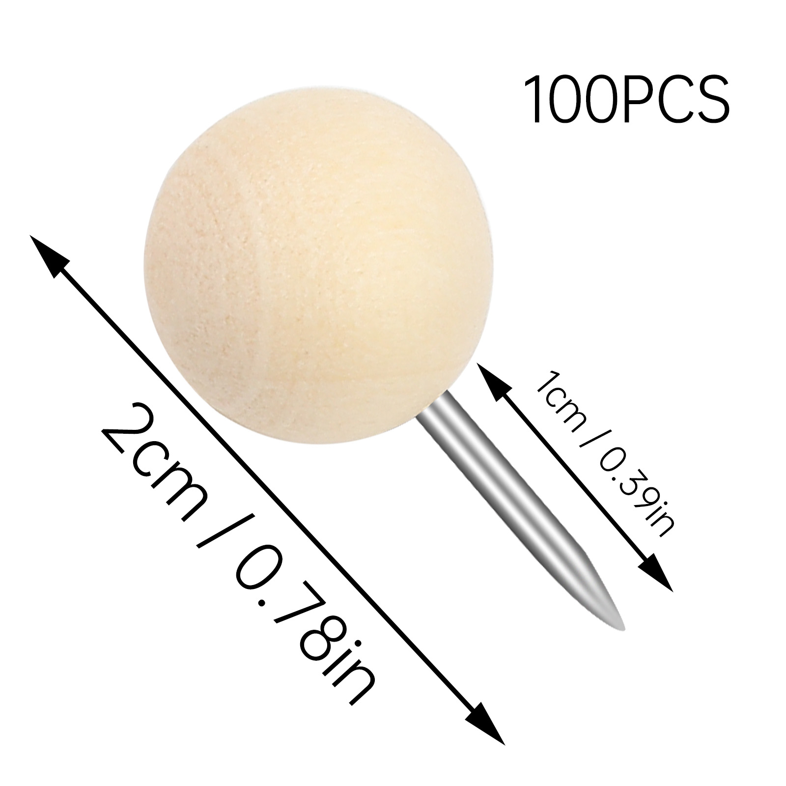 KRABALL Wooden Pushpin with Storage Box Drawing Photo Wall Studs Cork Board Pins for Decoration of Billboard Process Items: Lavender