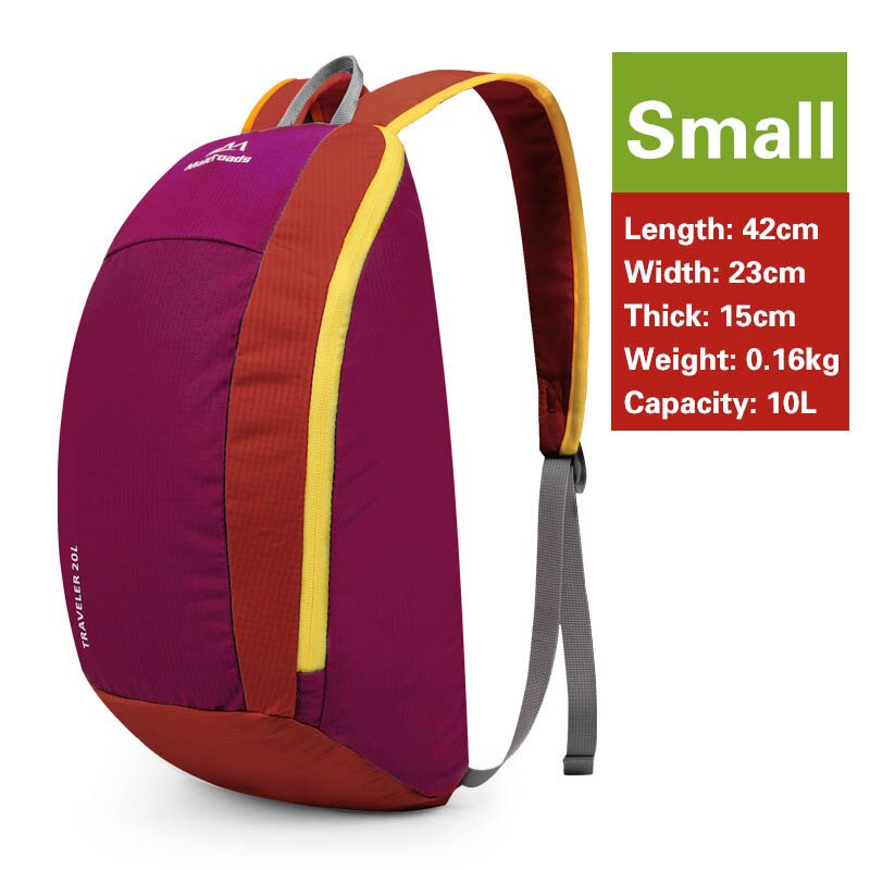 Maleroads Hiking Backpacks Travel Unisex Folding Backpack Lightweight 10L 20L Waterproof Outdoor Travel Backpack Hiking Camping: Purple-10L