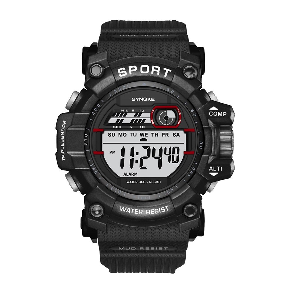Sport Heren Horloge Multifunctionele 30M Waterdichte Horloges Led Digitale Dubbele Actie Horloge Voor Mannen Outdoor Horloges: Default Title