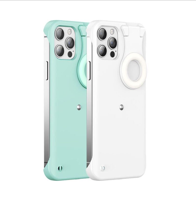 For Apple iPhone 12 Ring Light Case With Flash Light For Beauty Photos For iPhone 12 pro max LED Selfie Fill Light Phone Case