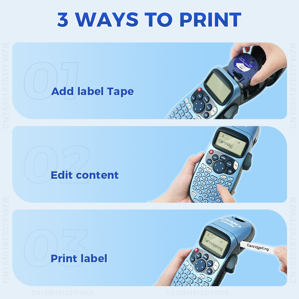 Dymo LetraTag LT-100H Label Printer with LT100H Label Maker Storage Case Travel Protective Carrying Bag or 5PK~7PK Dymo LT Tapes