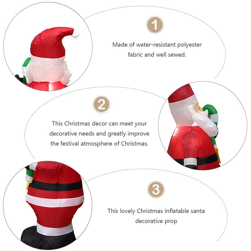120cm Inflatable Santa Claus Blow Up Party Indoor Outdoor Decor Prop Christmas Year Layout Decoration US EU Plug