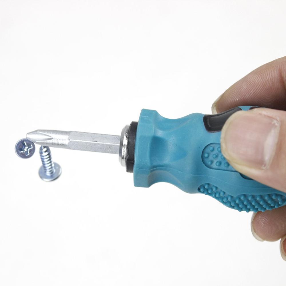 Dual Purpose Screwdriver Short Shank 2 Ways Screwdrivers Telescopic Adjustable Magnetic Precision Repairing Tool