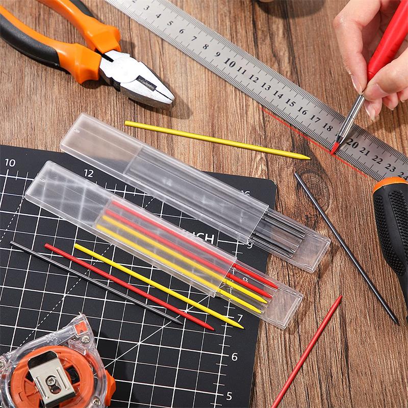 Solide timmermanspotloodset Houtbewerkingsgereedschap Vulpotloodset Constructie Timmerman Marker Multi-box Navulstiften Kraspen