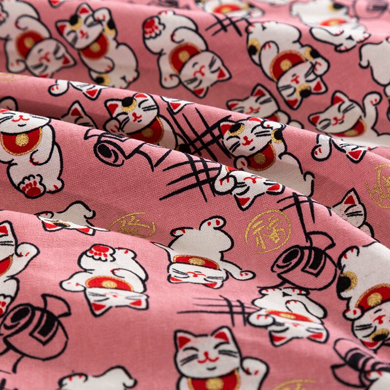 Japoński druku tkaniny bawełniane Kimono tkanina do Diy żuraw materiał patchworkowy TJ1023