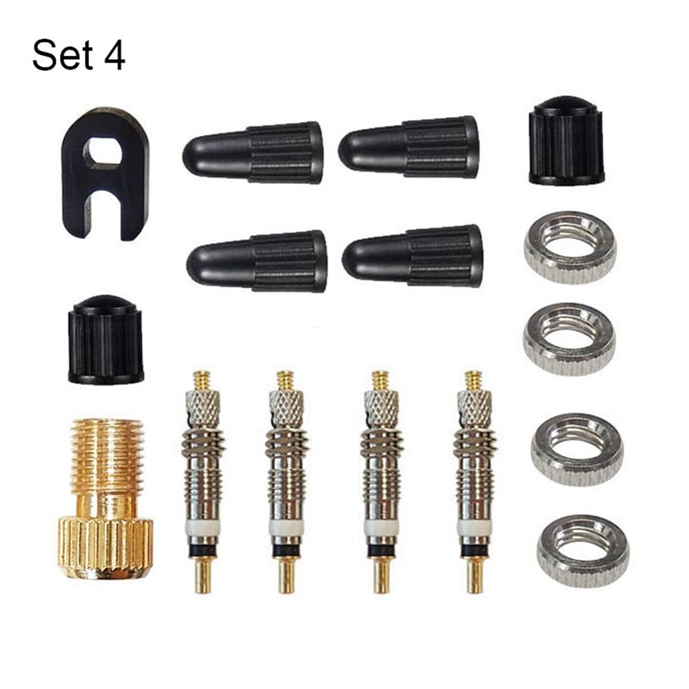 1 Set Bicycle French Presta Tire Valve Cores+Valve Core Removal Tool Bike Tire Valve Cores Plus Removal Replacement Cycling Part: 4