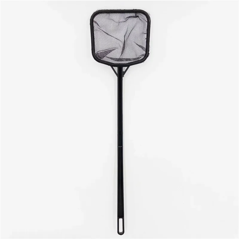 41cm x 12cm portátil alça longa quadrado aquário tanque de peixes rede de pesca rede de pouso peixe objetos flutuantes ferramentas de limpeza: Preto