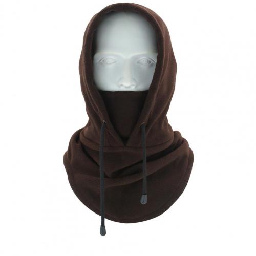 Outdoor Unisex Head Cover Winter Sport Fietsen Fleece Warm Cover Winter Hoed Cs Gezichtsmasker Winddicht Cap Verdikking Hoofddeksels: Coffee