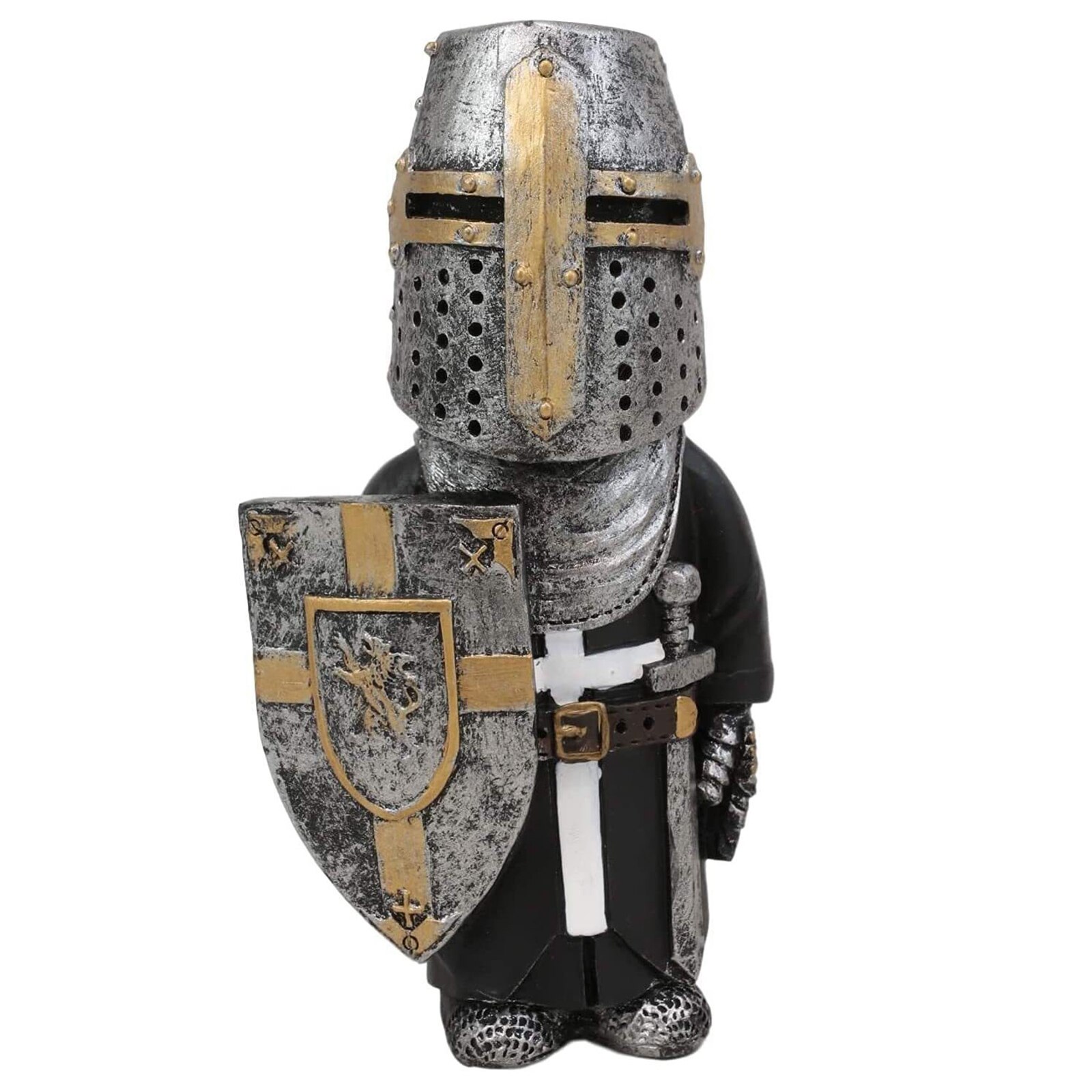 Resin Knight Guard Statue Garden War Armor Miniature Sculpture Decoration Outdoor Patio Lawn Garden Yard Decoration