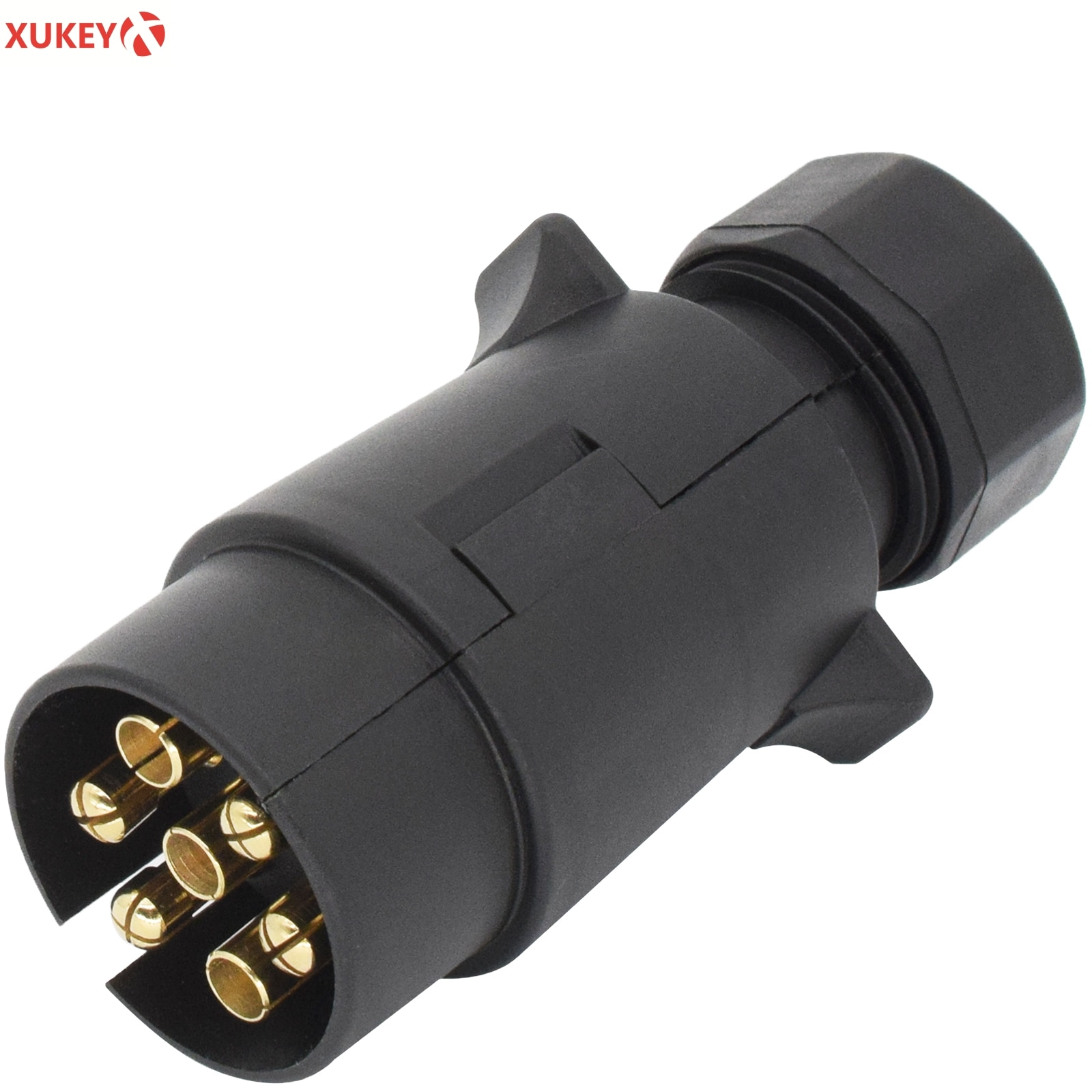 El släpkontakt 7 stift 12v ledningskontakt adapter husvagn båt hästbox släpvagnsljus uttag kontakter biltillbehör