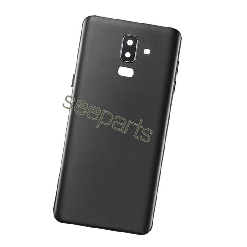 Voor Samsung Galaxy J8 J810 Terug Batterij Glass Cover J810F Achter Deur Behuizing Case Vervanging Voor Samsung J810 Batterij cover