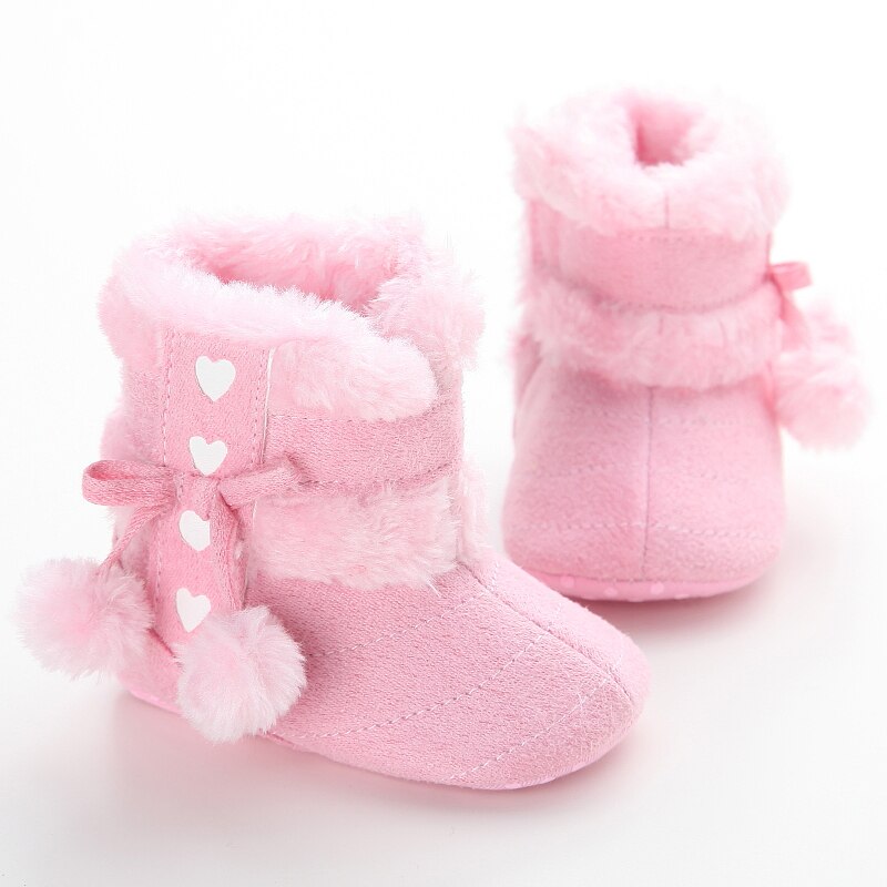 Wintermeisjes zachte pluche laarsjes, antislip sneeuwlaarzen voor baby's, warme schattige sneeuwlaarzen voor baby's, winterlaarzen voor baby's 0-18m