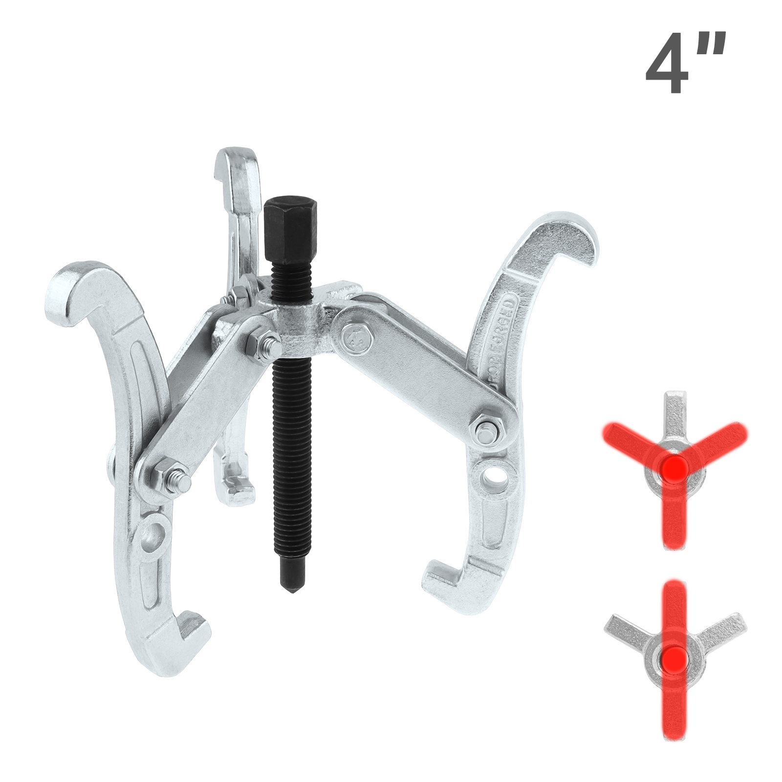 3/4/6/8/10 Inch Gear Puller High Carbon Steel Forging Three Claws Claw Puller Removal Tool for Gears /Pulleys / Bearings ﻿: Green, Purple