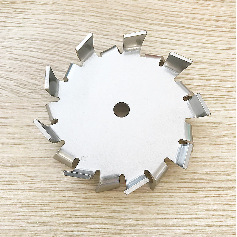 lab 304 stainless steel stir bar saw tooth type stirrer dispersion disk,round plate dispersing Propeller stirring blade Blender