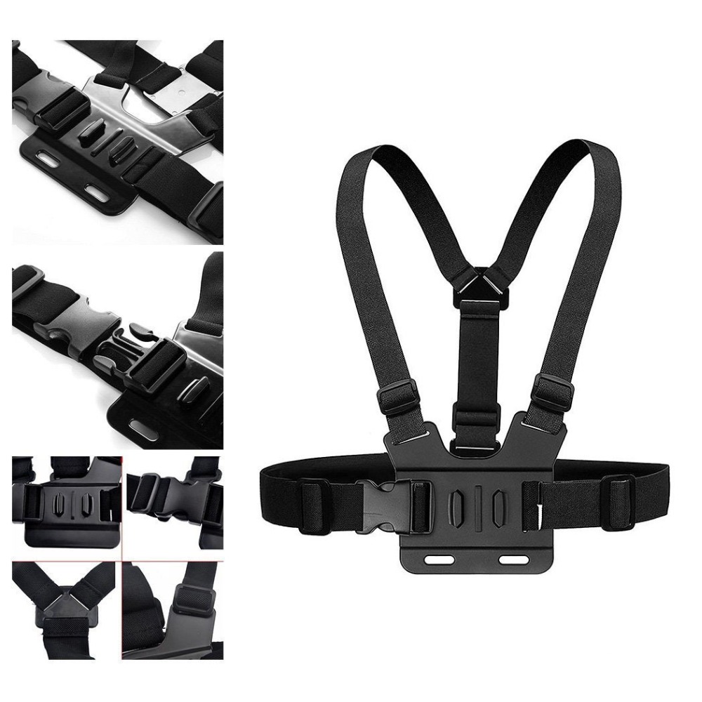 Borst Strap Mount Riem Voor Gopro Hero 8 7 6 5 4 3 + Yi 4K Action Camera Borst Mount harnessfor Go Pro Sjcam Eken Accessoires