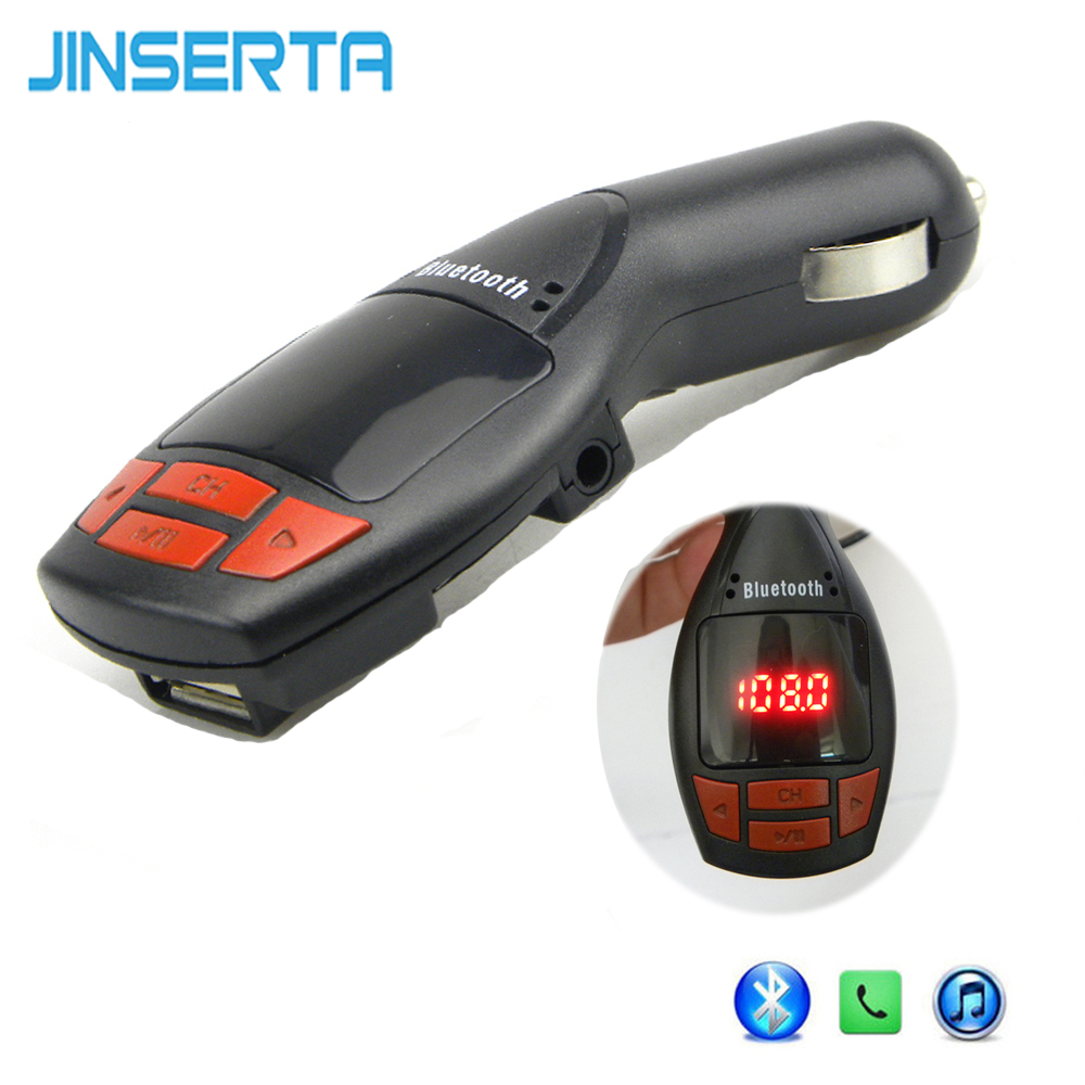 JINSERTA Bluetooth Fm-zender Modulator USB Carkit Mp3-speler Ondersteuning USB Flash Drive TF Micro SD 3.5mm AUX