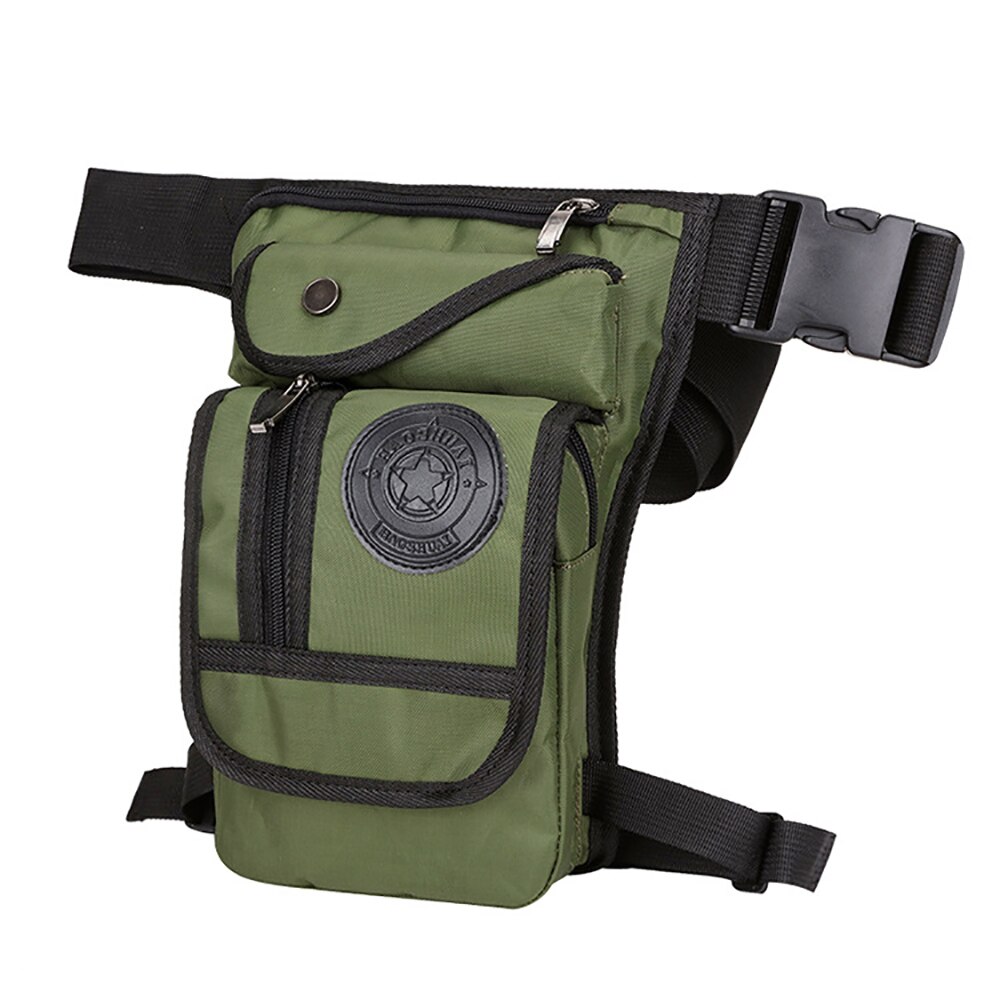 Riñonera de nailon resistente al agua para hombre, bolsa para pierna, muslo, cadera, cintura, viaje, motocicleta, bolsos de hombro tipo bandolera,: B-3