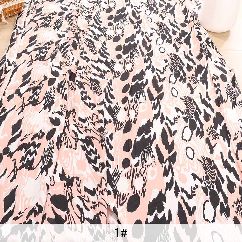 Nigeria Vintage Chiffon Fabric Polyester Leopard Chiffon Printed Fabric For Summer Blouse And Dress TJ0312: 1