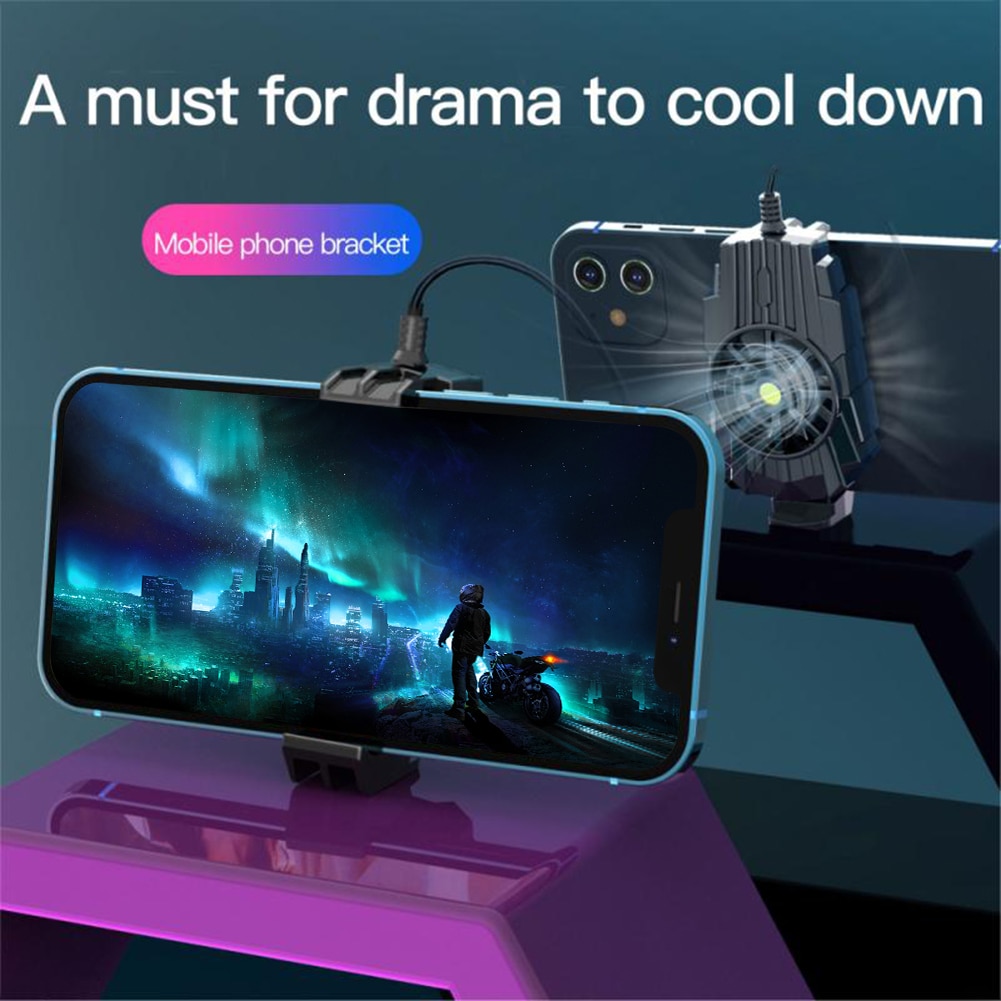 Draagbare Mobiele Telefoon Usb Game Koeler Systeem Koelventilator Gamepad Houder Stand Radiator Voor Iphone Xiaomi Huawei Samsung Telefoon