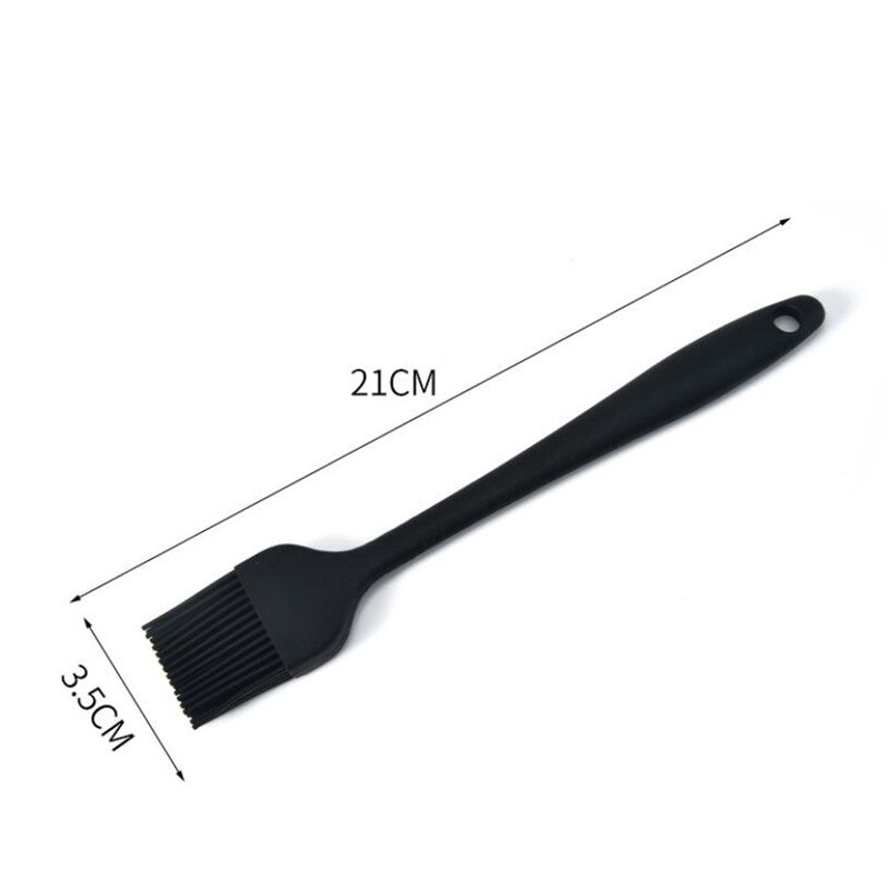 2pcs Silicone Food Tong Basting Brush Set Oil Brush Kitchen Tongs BBQ Grill Clip Meat Salad Cake Sauce Brush Barbecue Clip Tools: 1pc brush