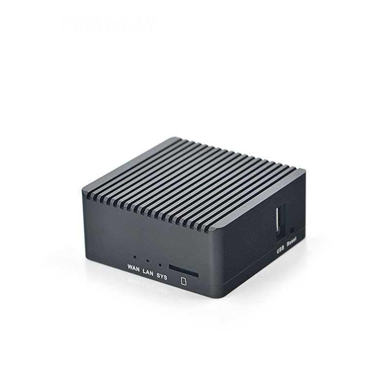 NanoPi R2S Oficial metal shell OpenWrt system RK3328 mini router dual gigabit port 1GB of large memory